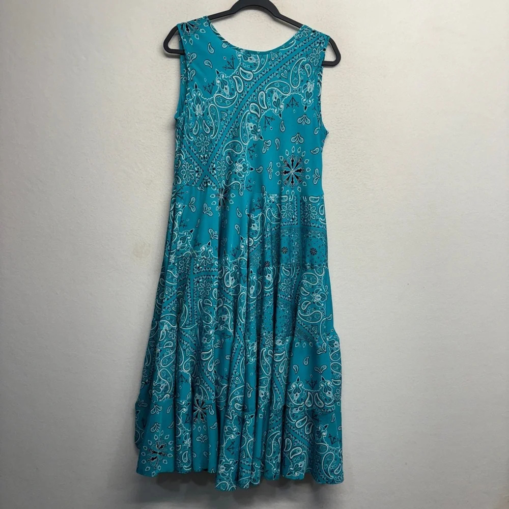Antica Sartoria Positano Giacomo Cinque Bandana Maxi Dress Os Sleeveless Tiered
